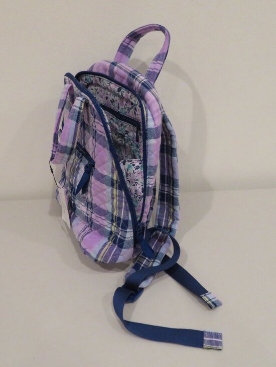 Vera Bradley Mini Totepack Amethyst Plaid Quilted Backpack main image 13